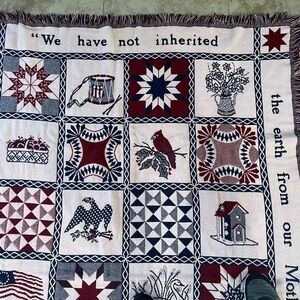 Patriotic Patchwork Throw Blanket